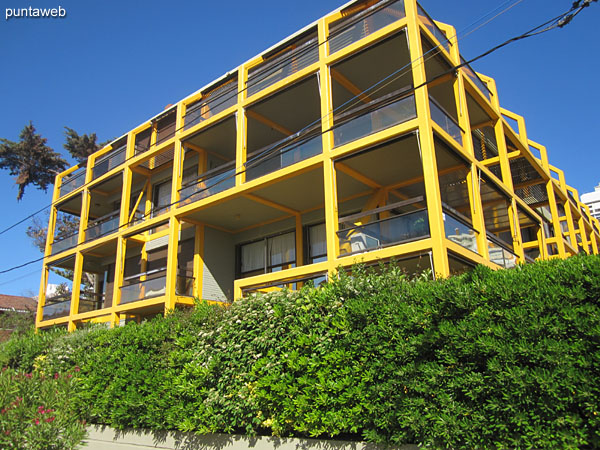 Underground garage with storage.