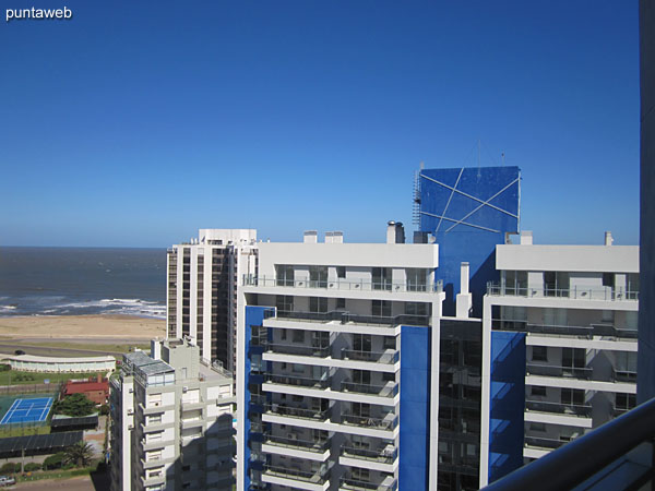 View to the east on the Brava beach from the terrace balcony.