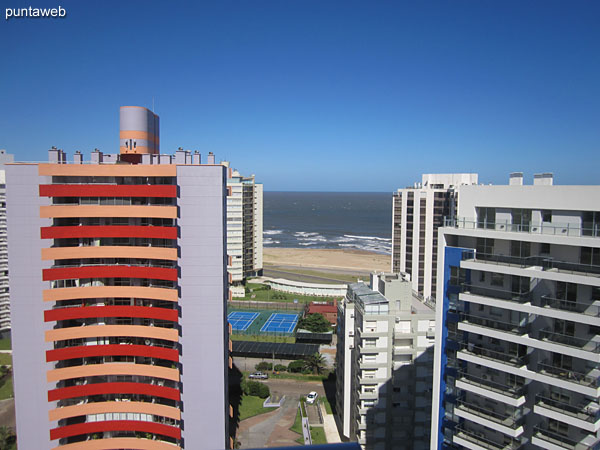 View to the east on the Brava beach from the terrace balcony.