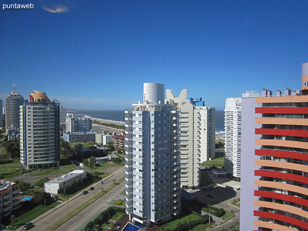 View from the suite towards the Brava beach and surroundings of buildings.