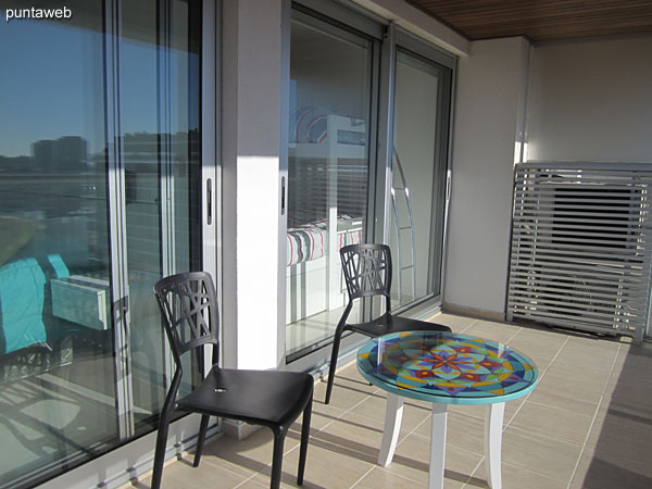 Balcony terrace corresponding to the bedrooms located at the quiet part of the building.