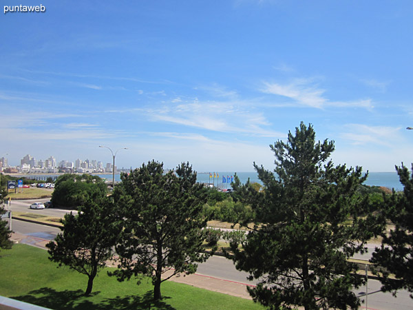 View towards the Mansa beach from the balcony terrace.