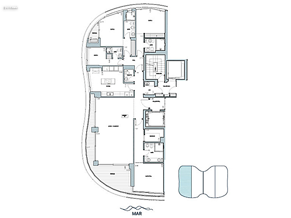 Torre 1 – The Residences – Unidad 401<br>Planta tipo 01<br><br>Residencia: 193.25 m<br>Terraza: 29.20 m<br>Circulacin vertical: 23.87 m<br><br>Metros comerciales vendibles: 246.32 m