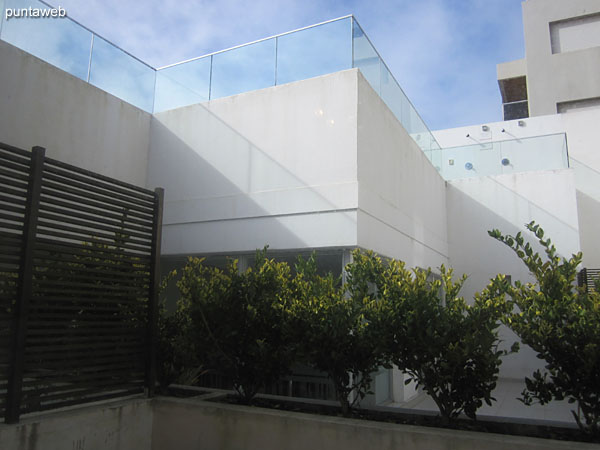 Bathroom, interior. Equipped with screen and shower.