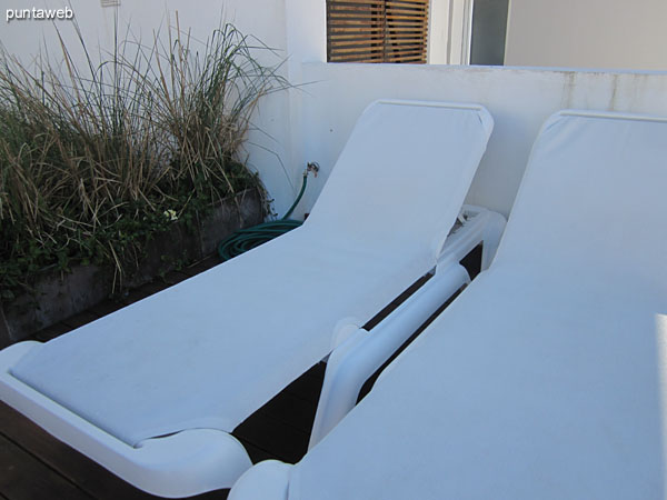 Chairs in the field of outdoor pool.