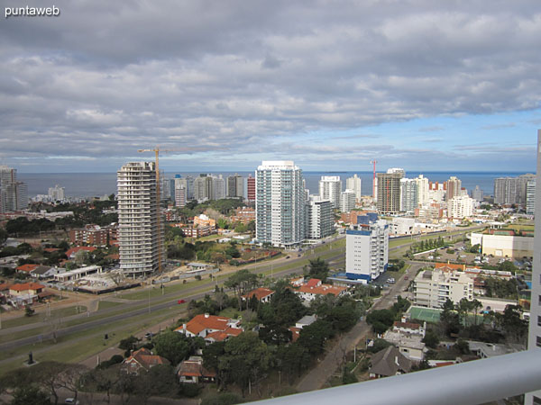 View from the terrace of the building.