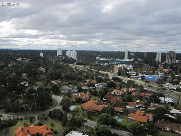 View from the terrace of the building.