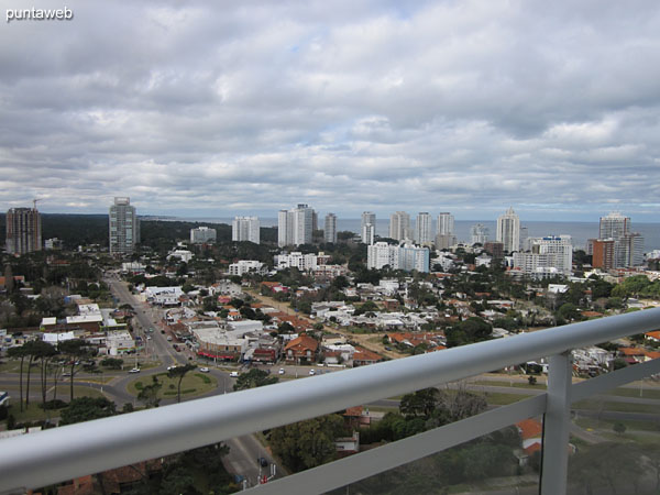 View from the terrace of the building.