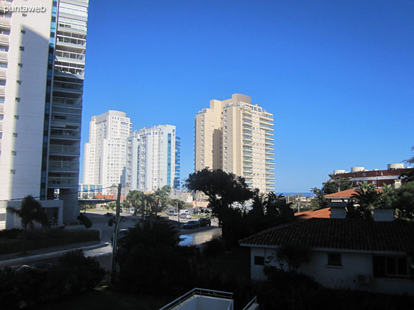 View towards the beach Mansa from the balcony terrace of the apartment.