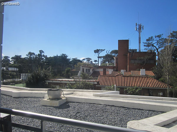 View towards the quiet part of the building from the window of the third suite.