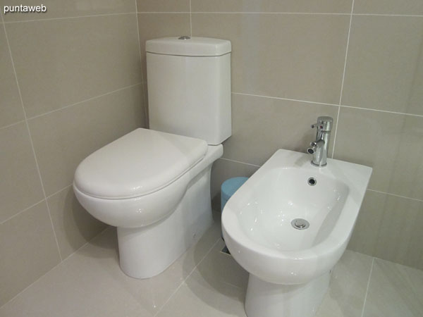 Sanitary fixtures in the bathroom of the third suite.