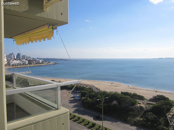 View towards the bay of Punta del Este on Mansa beach from the window of the living room.