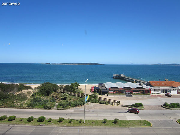 View towards the bay of Punta del Este on Mansa beach from the window of the living room.