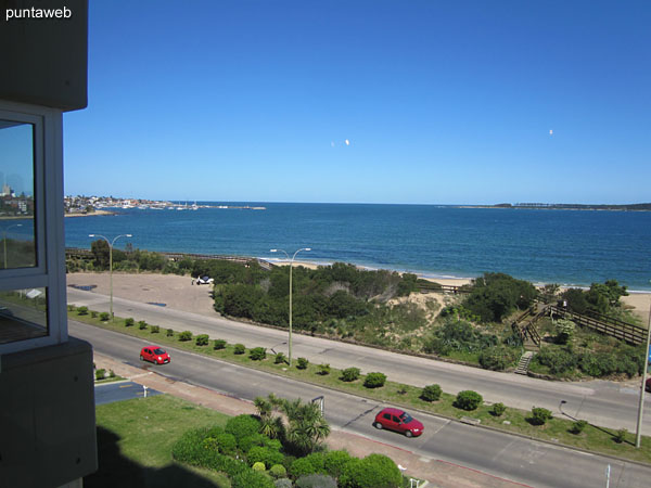 View towards the peninsula of Punta del Este from the living room window.