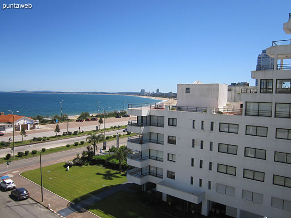 View towards the bay of Punta del Este from the window of the suite.