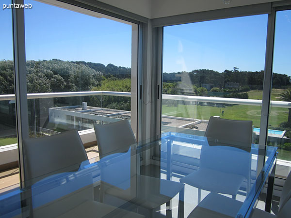 Ventanas hacia el jardn sobre el contrafrente del edificio. <br><br>Ocupan todo el ancho y lateral del apartamento. Aporta gran luminosidad al ambiente.