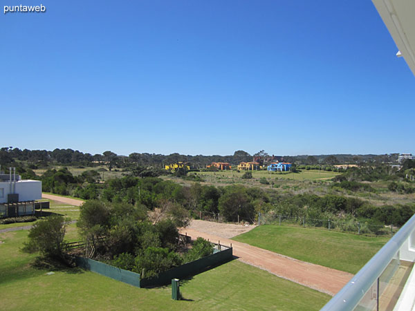 View towards the northeast side from the living room window.