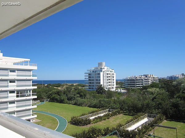 View to the east side from the kitchen windows.