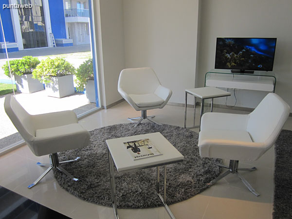 Living space in the lobby of the building.