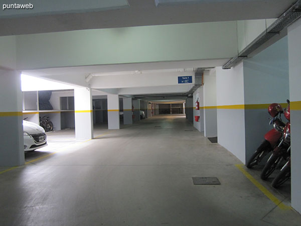 General view of the underground garage.