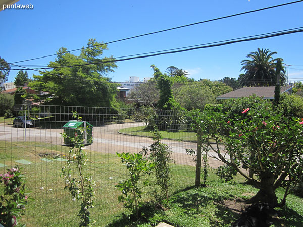 View towards the side street of the building from the living room window.