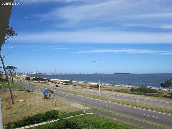 View towards the peninsula of Punta del Este from the terrace balcony of the apartment.