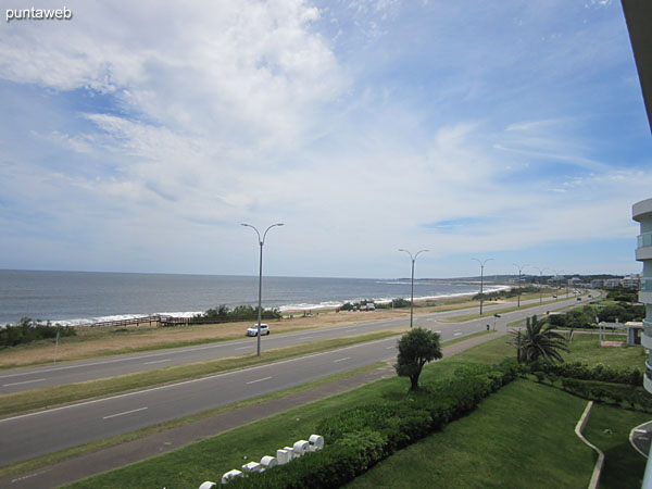 View towards the northwest – Punta Ballena – from the terrace balcony of the apartment.