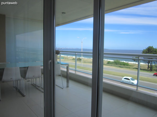 View towards the sea from the window of the master suite.