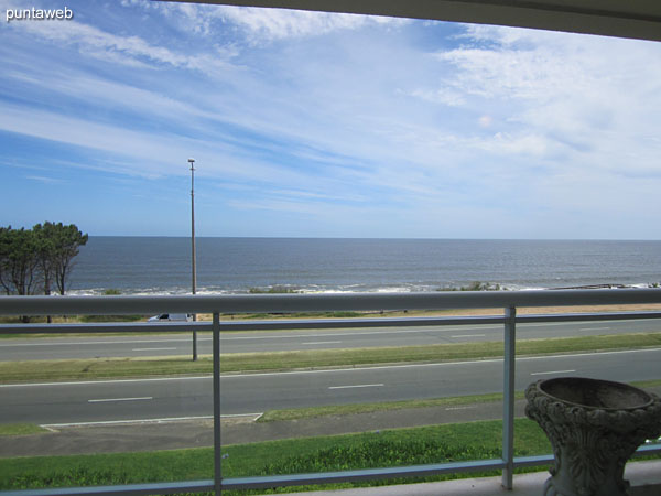 View towards the sea from the window of the master suite.