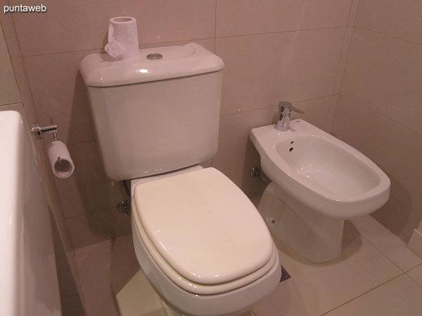 Sanitary appliances in the bathroom of the master suite.