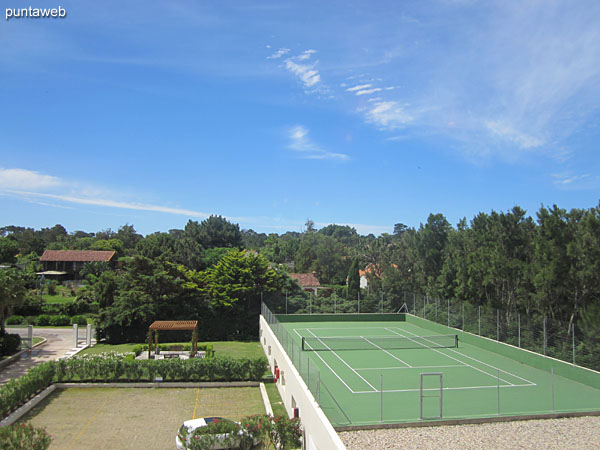 View towards the back of the building in the east direction, from the window of the second suite.