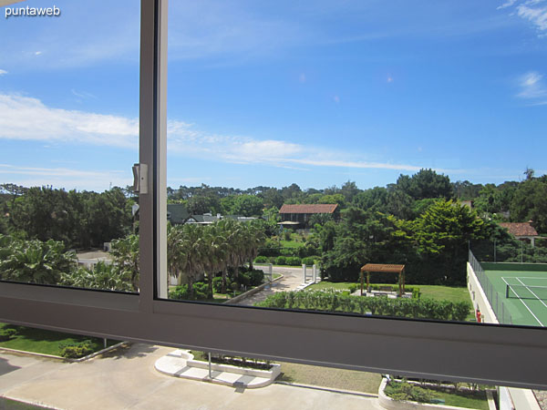 View towards the quiet part of the building from the window of the second suite.