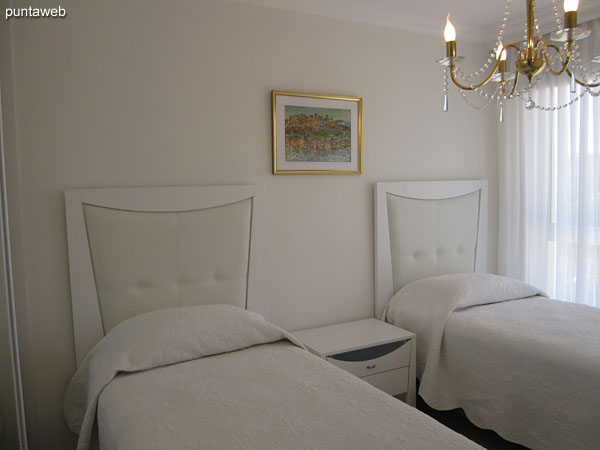 Third suite. Located towards the quiet part of the building and equipped with two single beds and air conditioning.