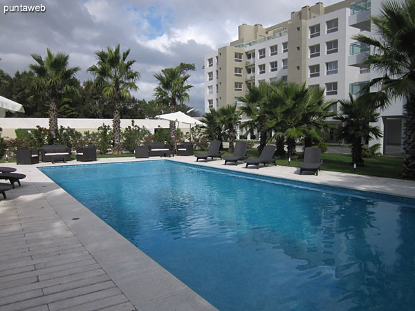 Pool outdoor building. Located the building gets sun all morning until late afternoon.