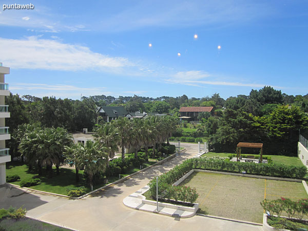 View towards the quiet part of the building from the window of the third suite.