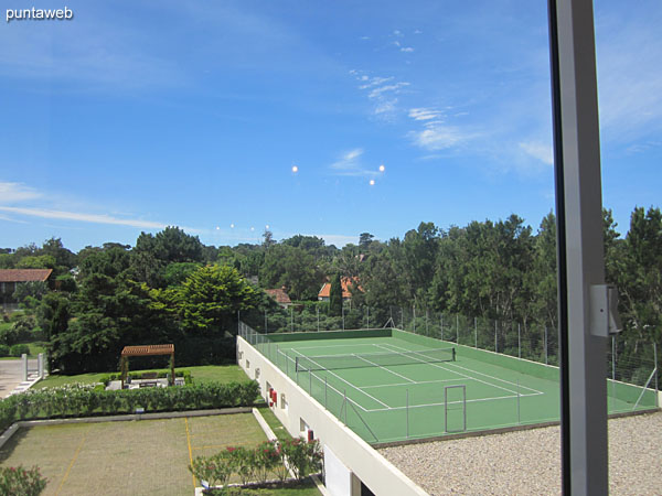 View towards the quiet part of the building from the window of the third suite.