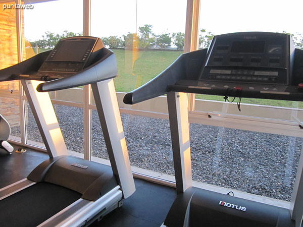 Detail of the gym equipment.