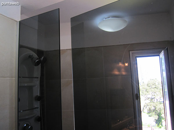 Bathroom of the suite. It has bath screen and Turkish shower.