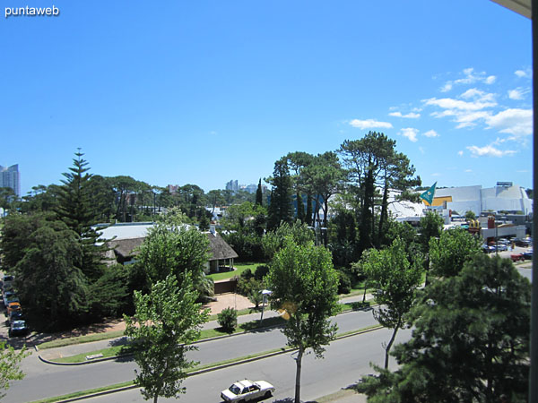 View towards Punta Shopping from the window of the third bedroom.