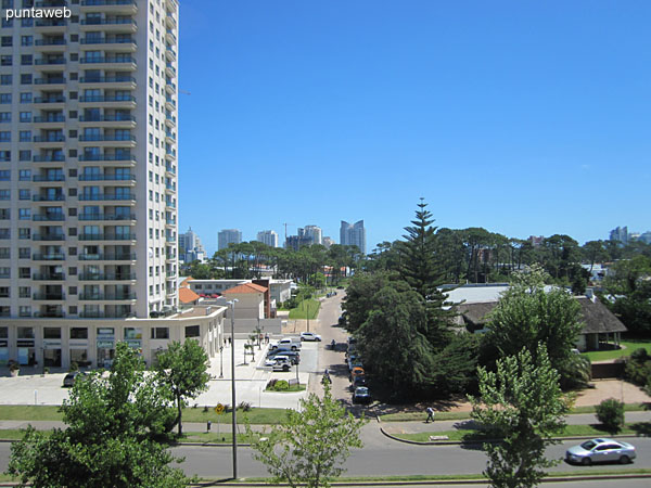 View towards Punta Shopping from the window of the third bedroom.