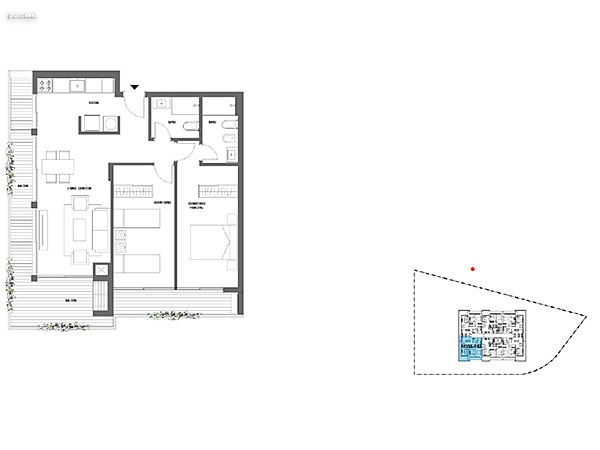 2 dormitorios – Niveles 2,3 y 4<br>203 – 303– 403<br><br>�rea Total: 94m�<br>�rea Interior: 72m�<br>�rea Terraza: 22m�