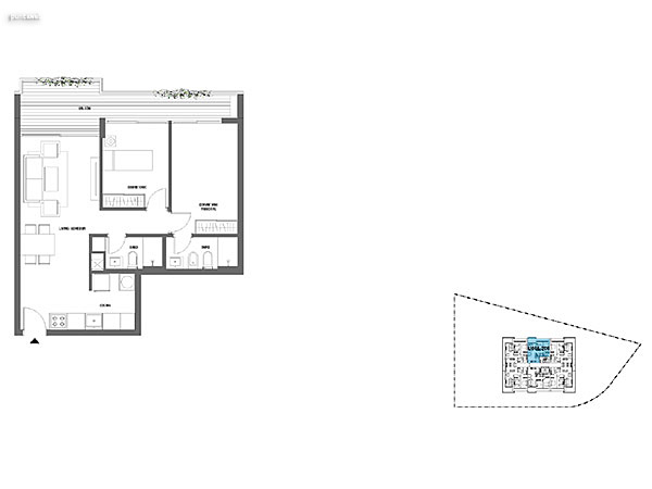 2 dormitorios – Niveles 2,3 y 4<br>205 – 305– 405<br><br>Área Total: 72m²<br>Área Interior: 60m²<br>Área Terraza: 12m²