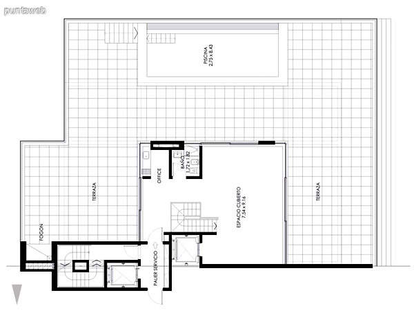 Pent House de 4 dormitorios, acceso independiente a azotea, ambiente cerrado y piscina propia.<br>Cuenta con una superficie total de 735 m2., totalmente orientado al Ocano Atlntico.