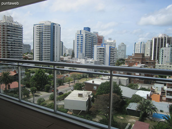 View from the suite of three bedroom apartment on the sixth floor height.