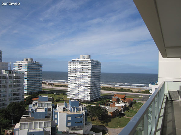 View to the northeast over residential neighborhoods from the terrace balcony.