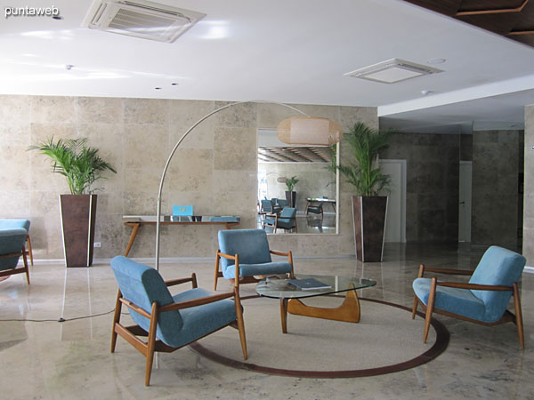 Front desk reception. The building is staffed 24 hrs., CCTV.