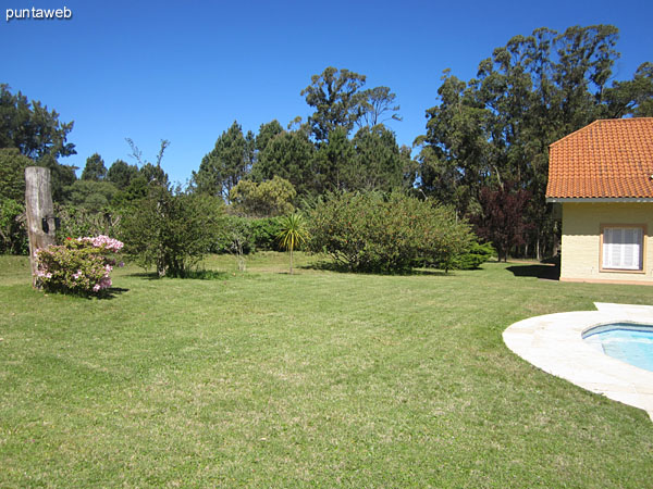 General view of the garden into the house.