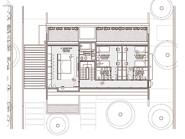 Tipologa Esquina 1 – Planta Alta<br><br>Superficie cubierta cerrada P.A: 105.12m