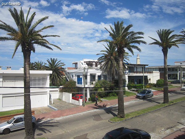 View from the kitchen window to the southeast over the Atlantic ocean at the De Los Ingleses beach.