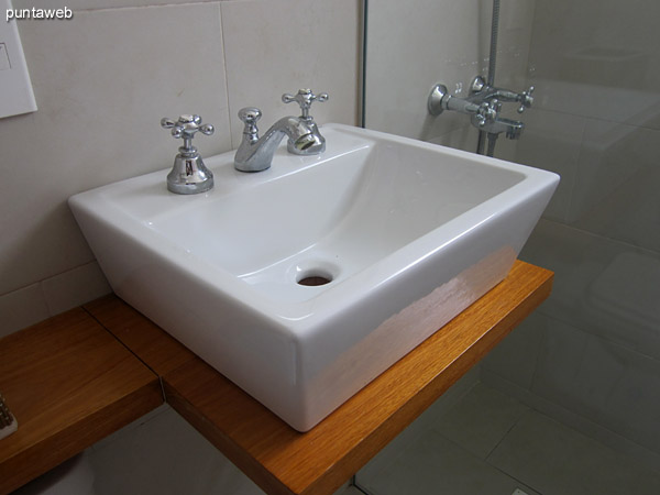 Second bathroom. Shared and located between the second and third bedroom. <br><br>It recycled in September 2014 is fitted with shower and screen.